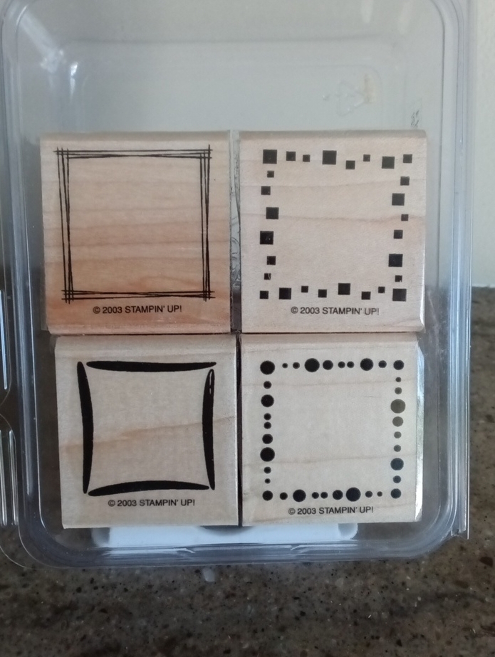 Stampin' Up Wood mount Rubber Stamps "Around And About" NWOT